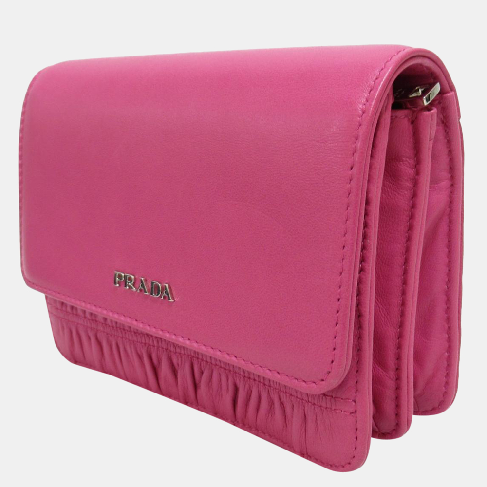 

Prada Pink Leather Shoulder Bag