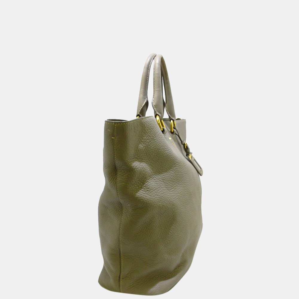 

Prada Grey Vitello Daino Tote