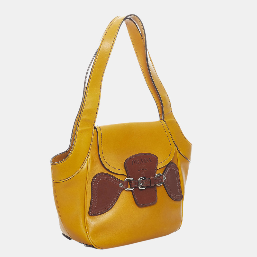 

Prada Brown Leather Shoulder Bag