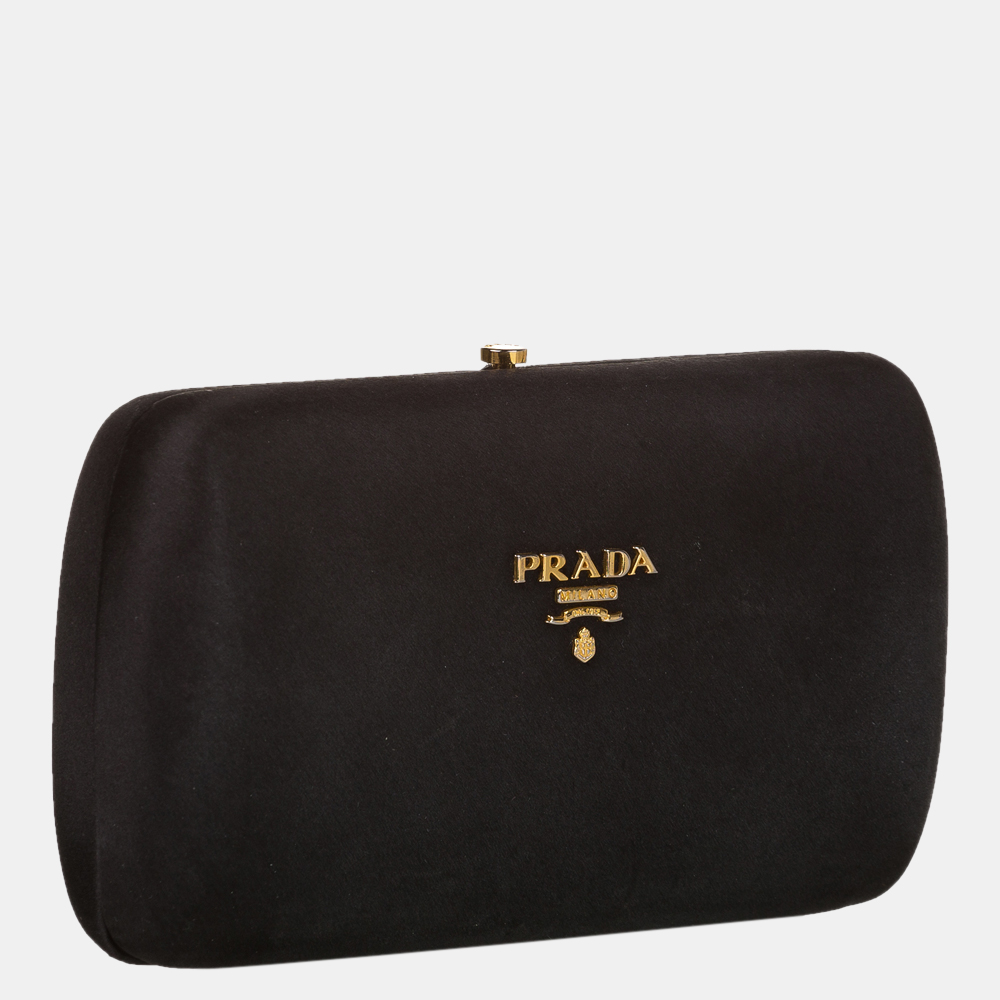 

Prada Black Satin Clutch Bag