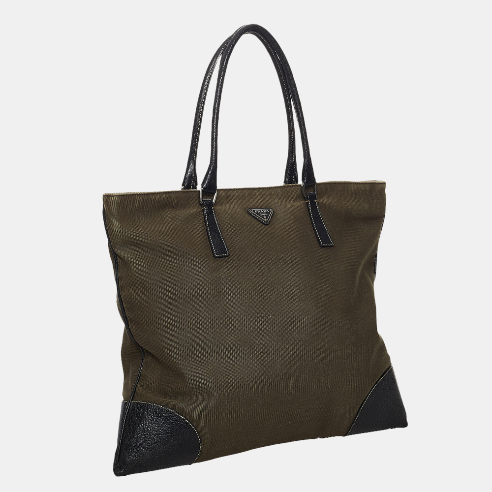 

Prada Brown Canvas Tote Bag