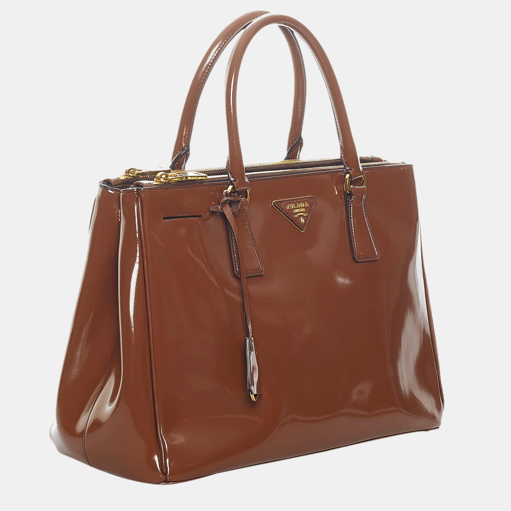 

Prada Brown Spazzolato Galleria Satchel