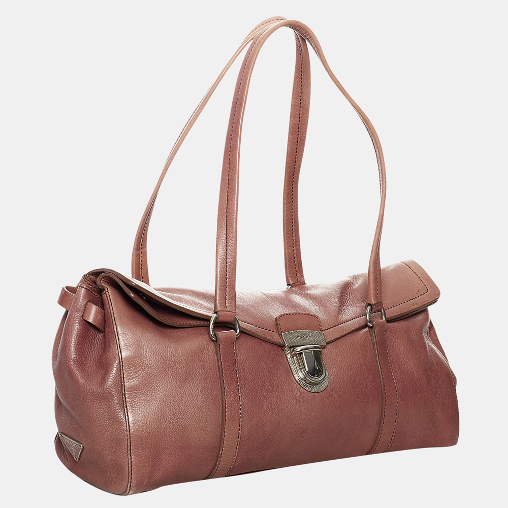 

Prada Pink Easy Leather Shoulder Bag