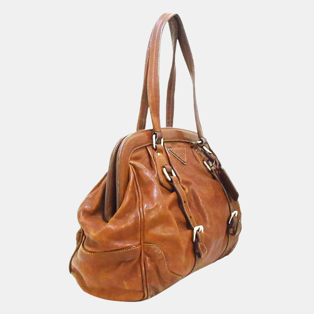 

Prada Brown Frame Leather Handbag