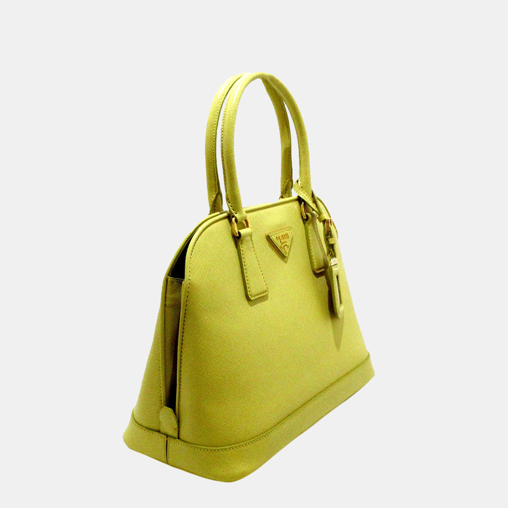 

Prada Yellow Saffiano Lux Satchel