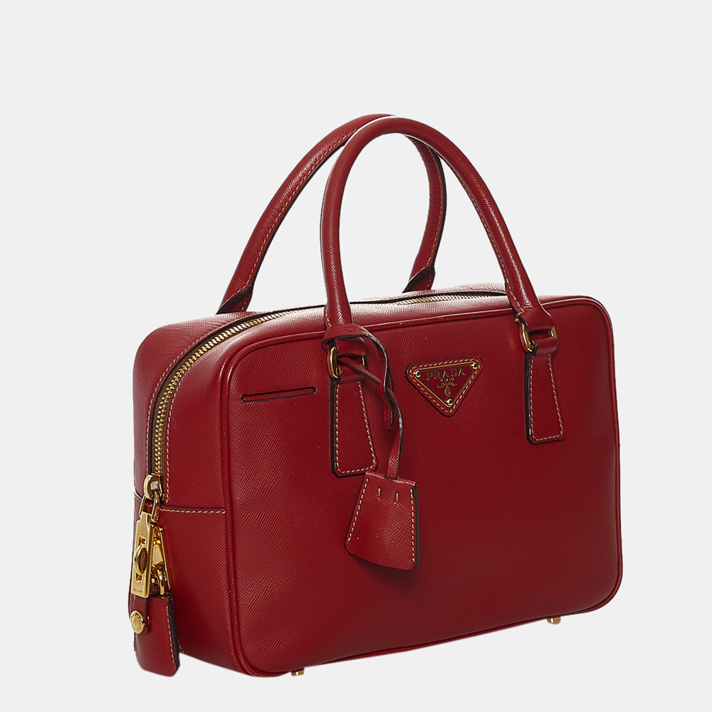 

Prada Red Saffiano Lux Handbag