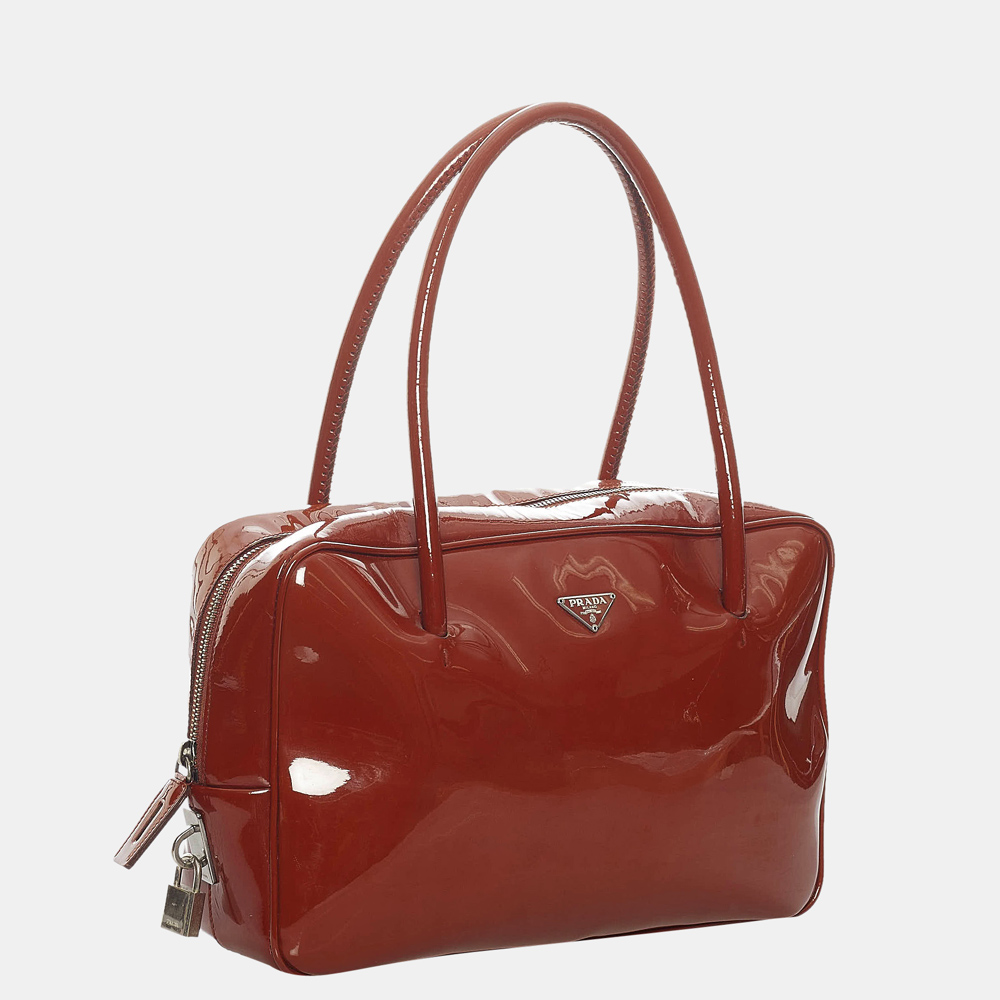 

Prada Red Vernice Handbag