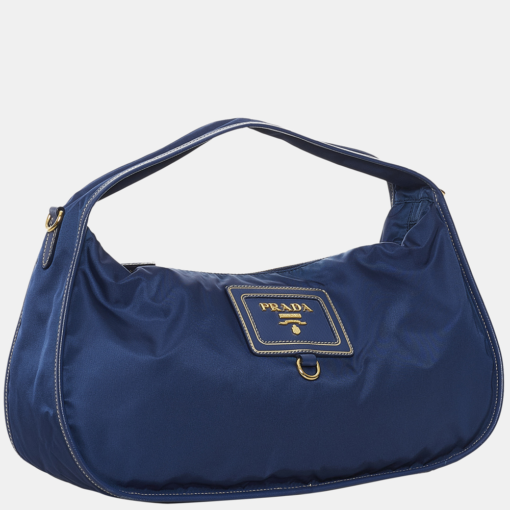 

Prada Blue Tessuto Satchel