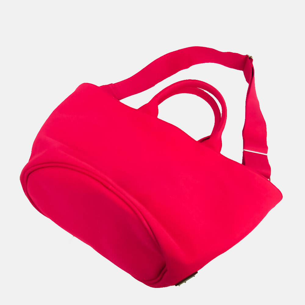 

Prada Pink Canvas Fabric Canapa Shoulder Bag