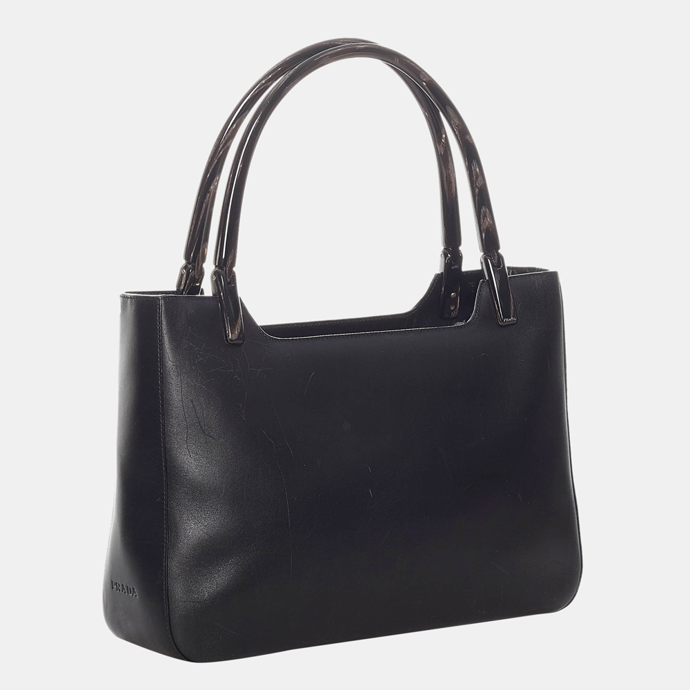 

Prada Black Leather Tote Bag