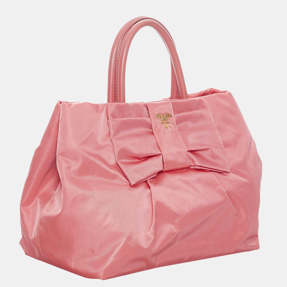 

Prada Pink Fiocco Bow Tessuto Handbag