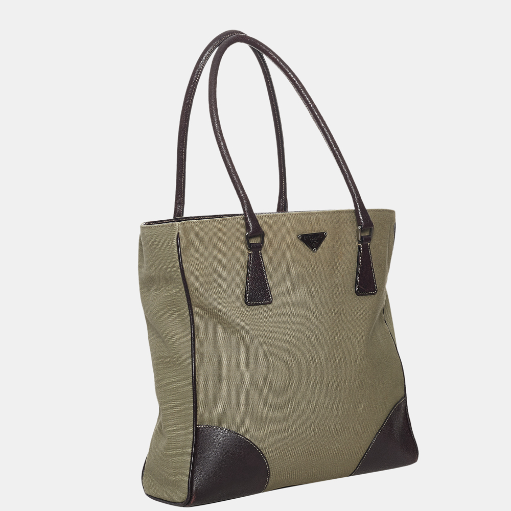 

Prada Brown Canvas Tote Bag