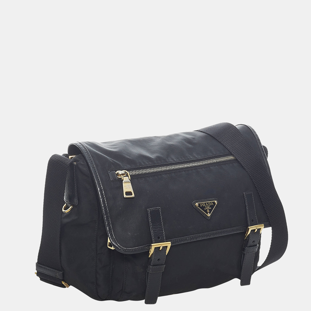 

Prada Black Tessuto Messenger Bag