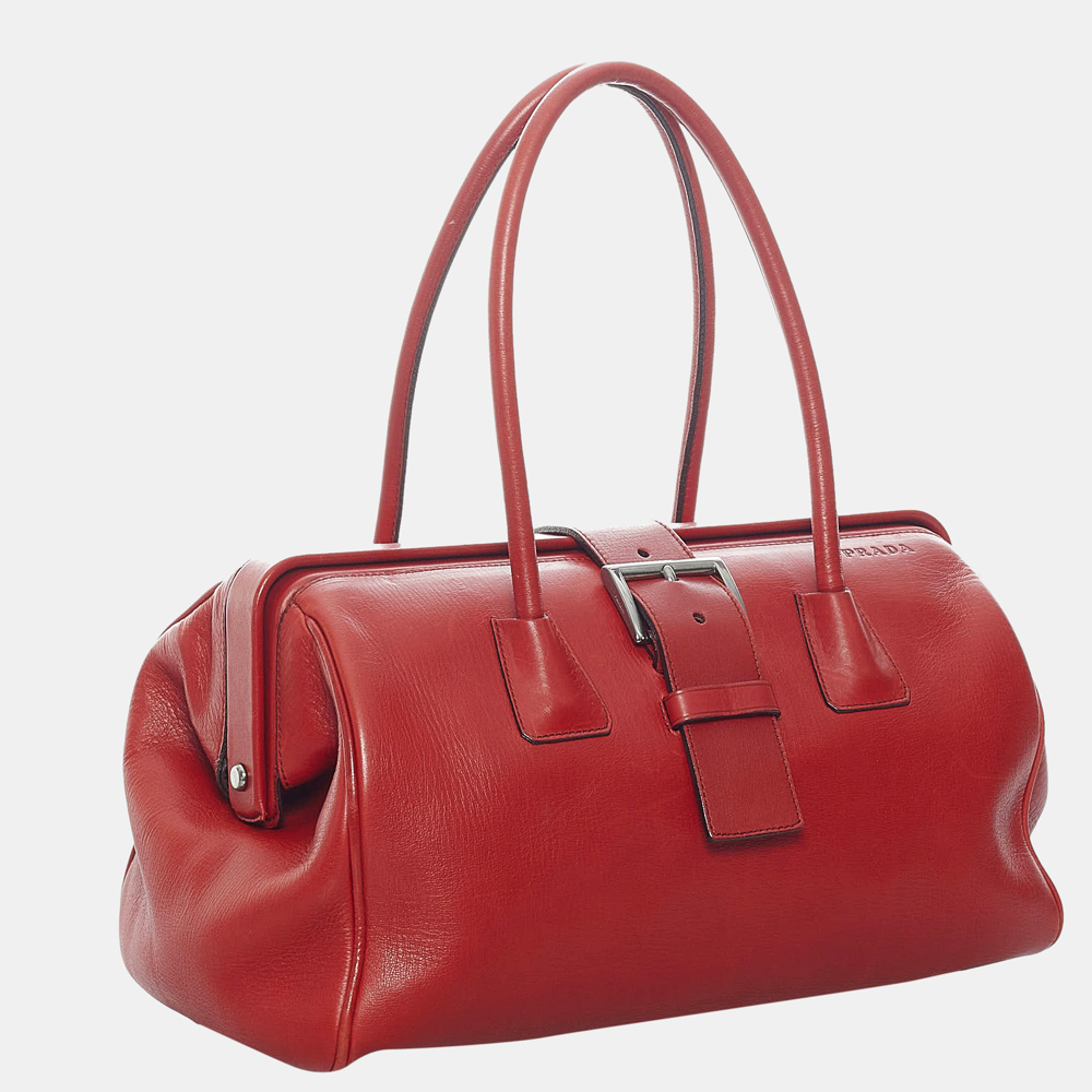 

Prada Red Leather Shoulder Bag