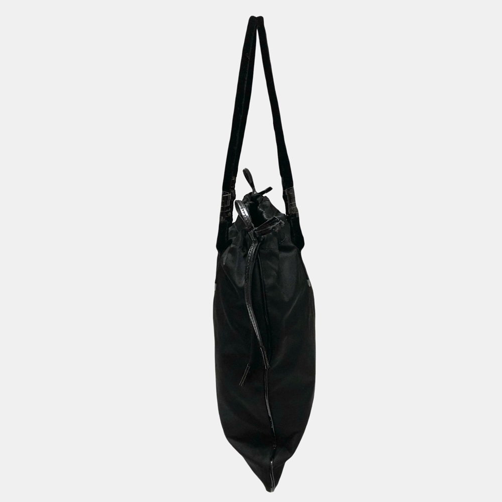

Prada Black Tessuto Drawstring Shoulder Bag
