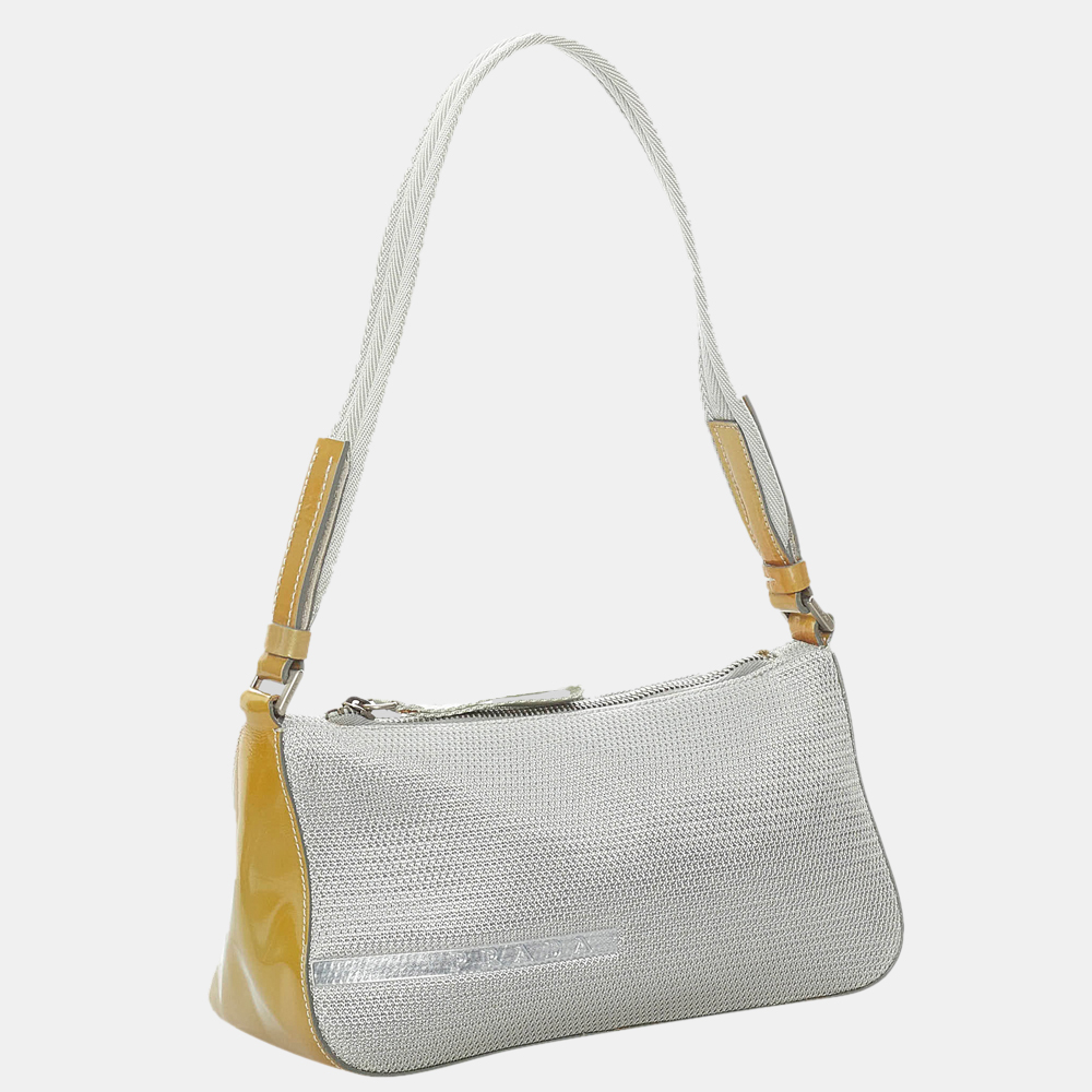 

Prada Grey Leather Shoulder Bag