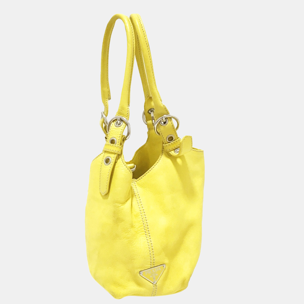 

Prada Yellow Leather Shoulder Bag