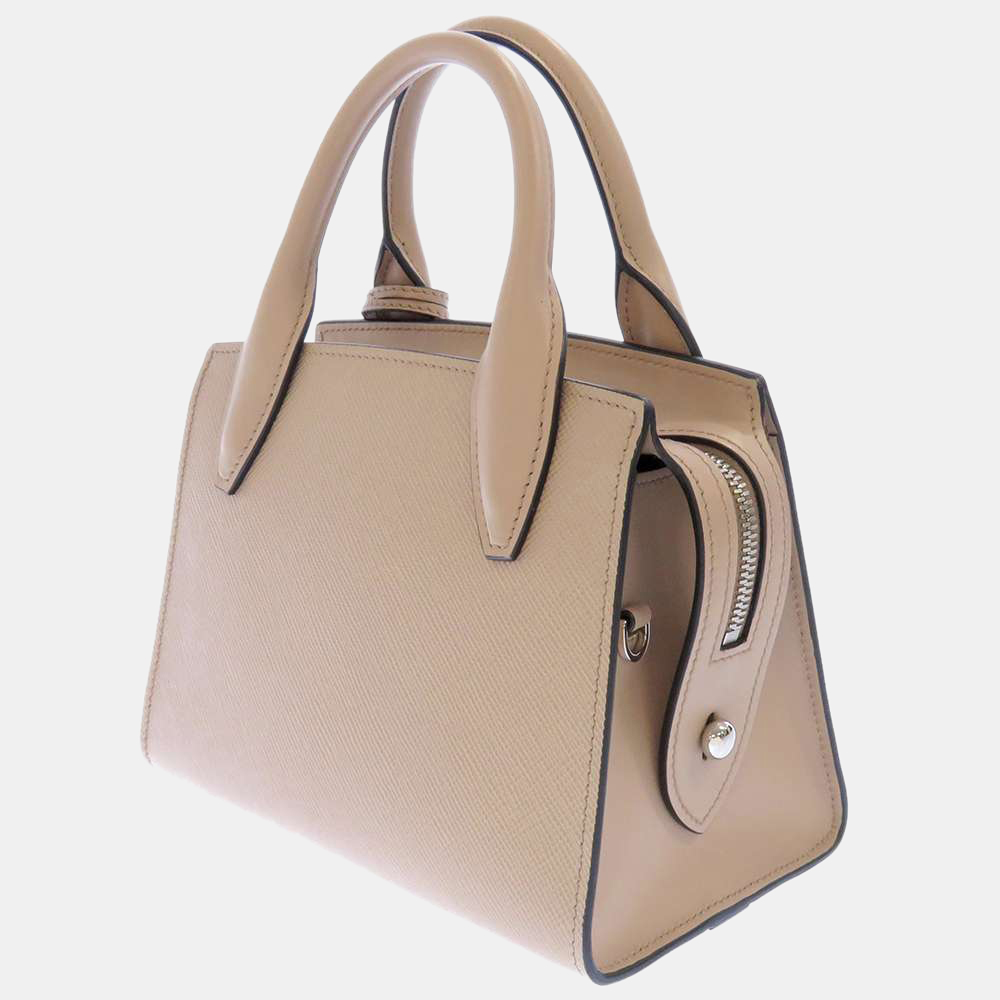 

Prada Beige Leather Monochrome Tote Bag