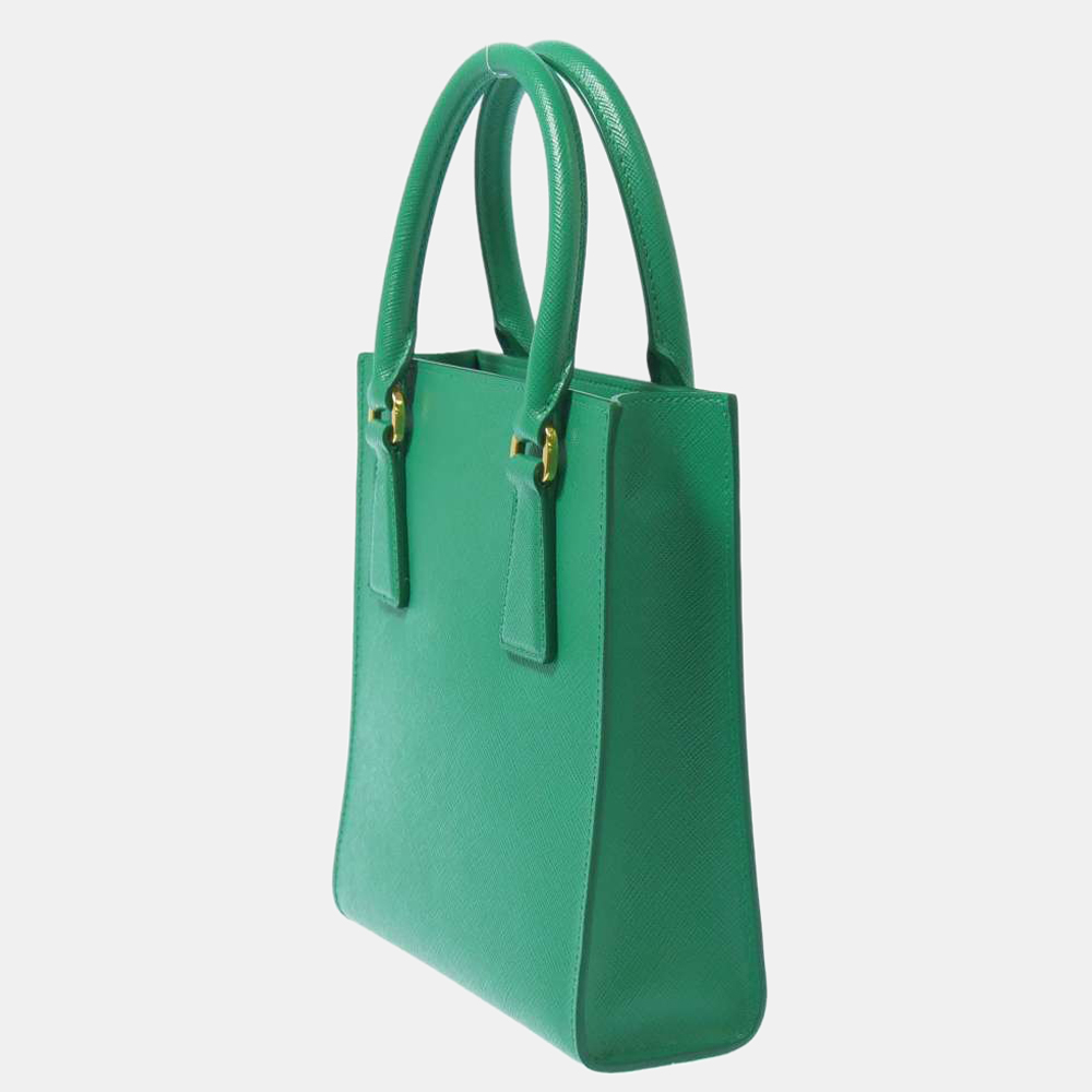 

Prada Green Saffiano Leather Tote Bag