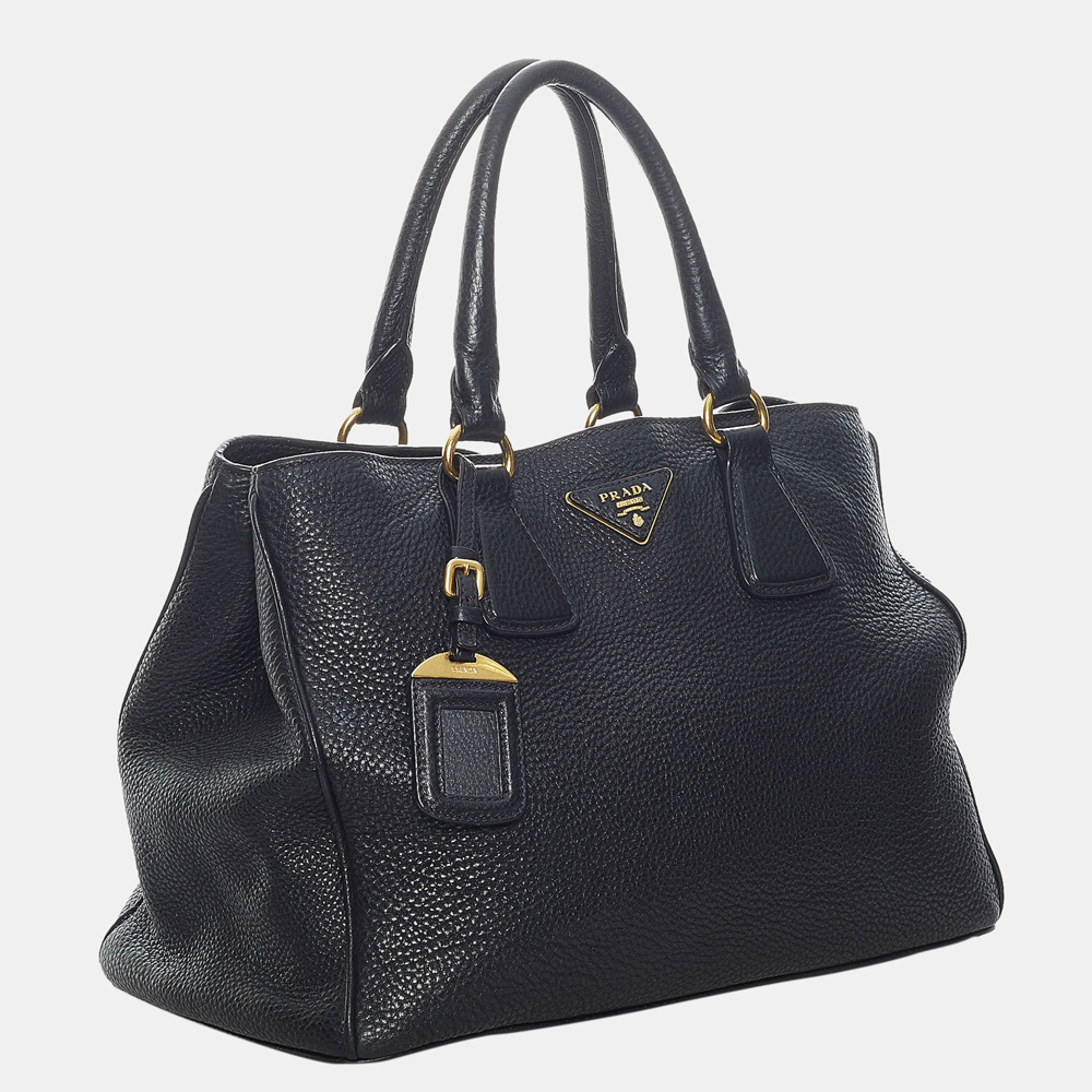 

Prada Black Vitello Daino Handbag