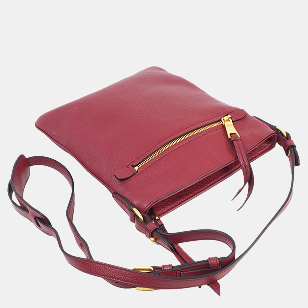 

Prada Red Vitello Daino Crossbody Bag