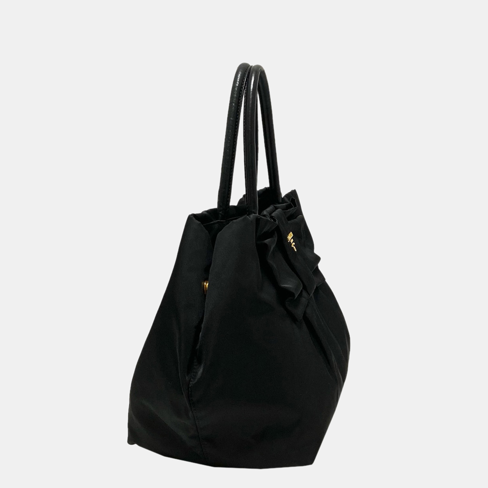 

Prada Black Fiocco Bow Tessuto Handbag