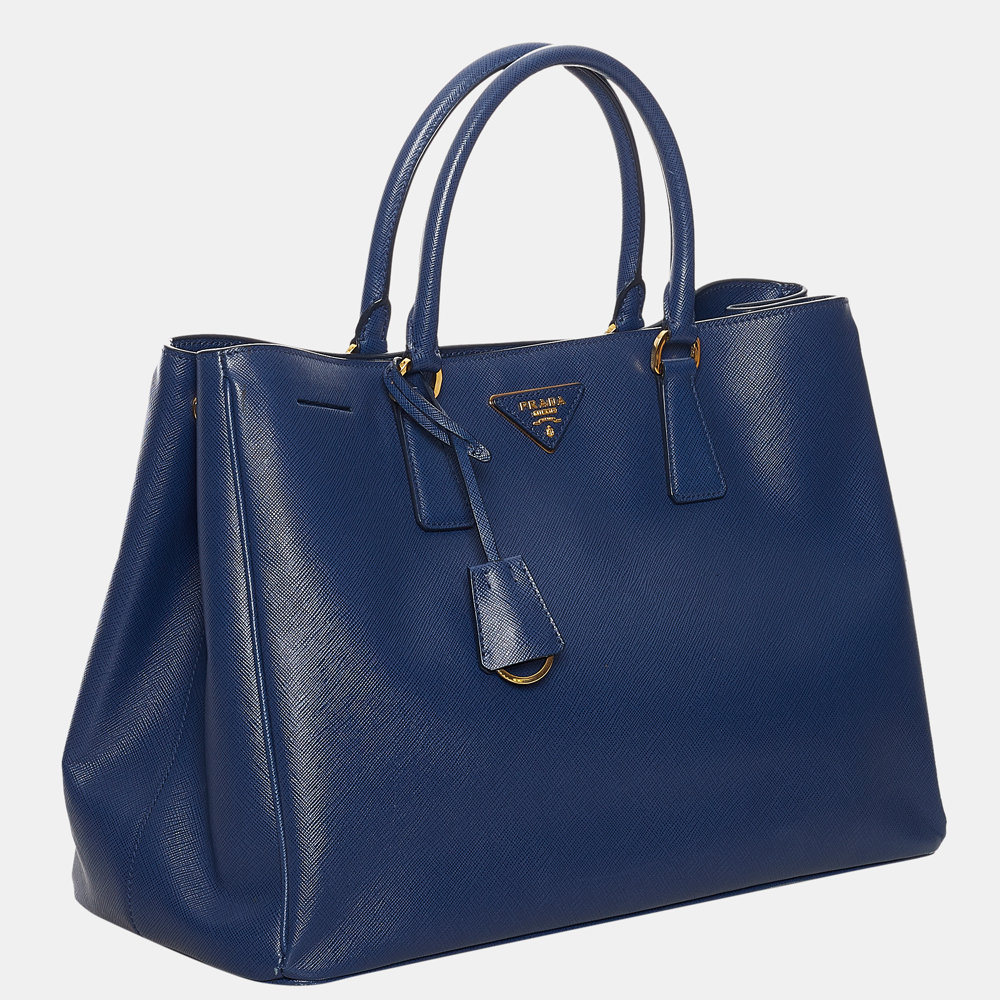 

Prada Blue/Navy Blue Saffiano Galleria Tote Bag