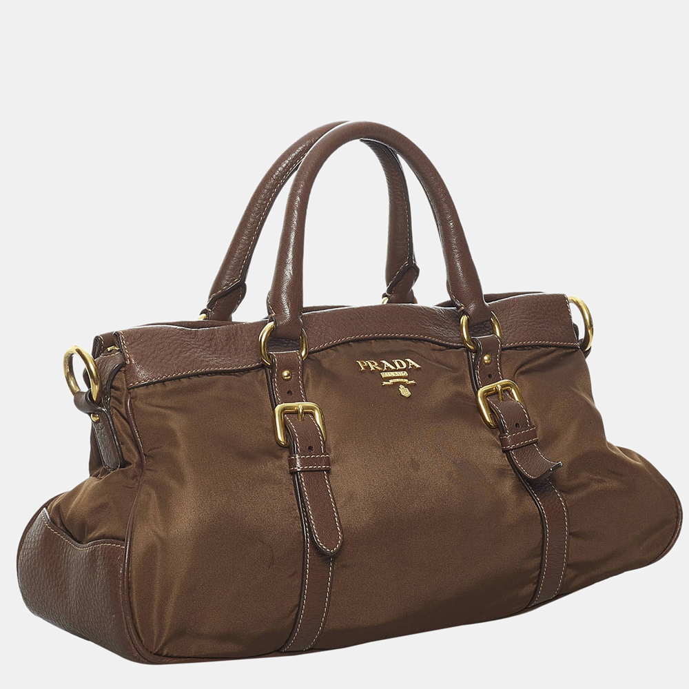 

Prada Brown Tessuto Satchel