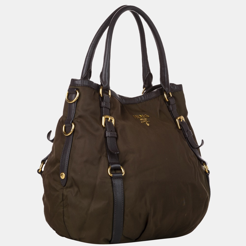 

Prada Brown Tessuto Satchel