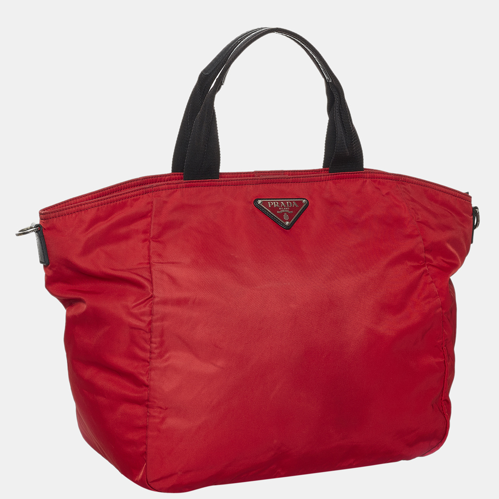 

Prada Red Tessuto Tote Bag