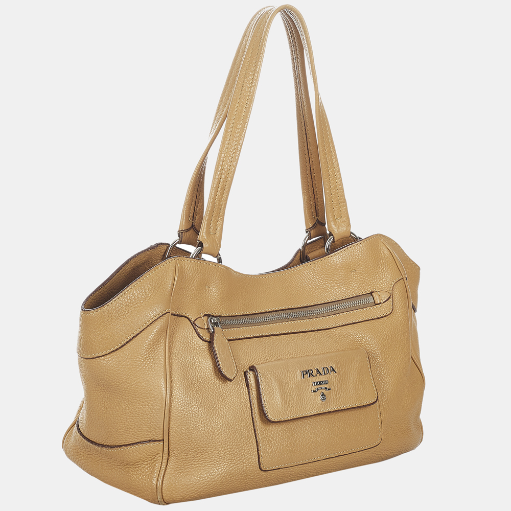 

Prada Brown Leather Shoulder Bag