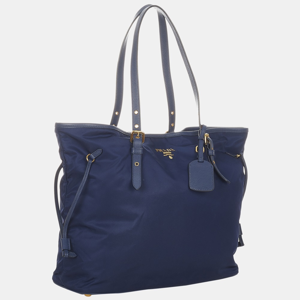 

Prada Blue Tessuto Tote Bag