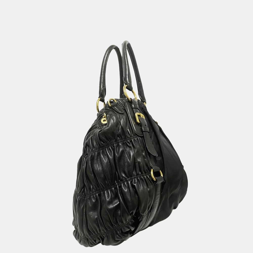 

Prada Black Tessuto Nappa Gaufre Satchel