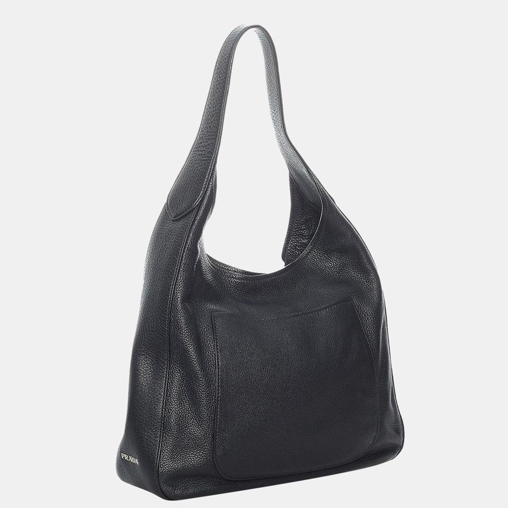 

Prada Black Leather Shoulder Bag