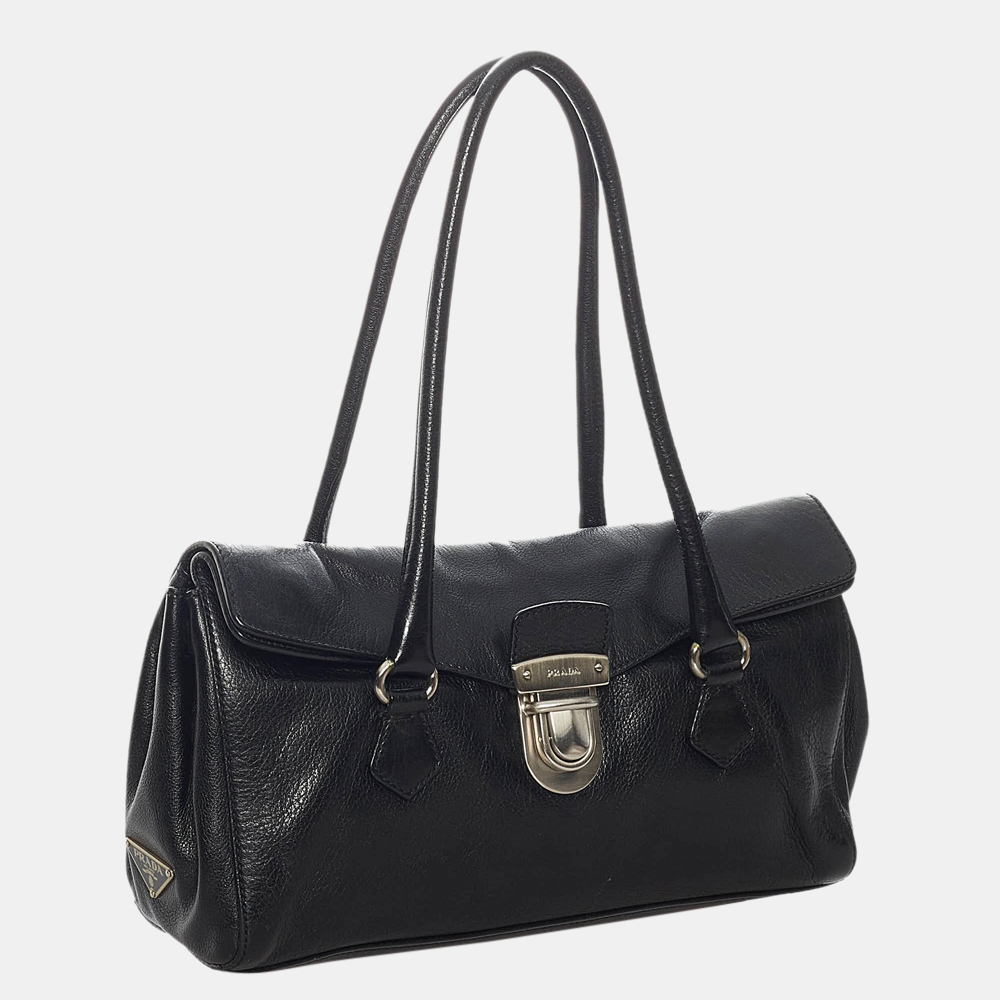 

Prada Black Easy Leather Shoulder Bag