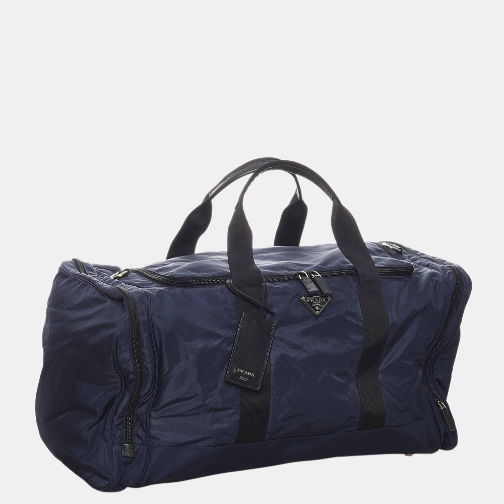 

Prada Black/Blue Tessuto Satchel