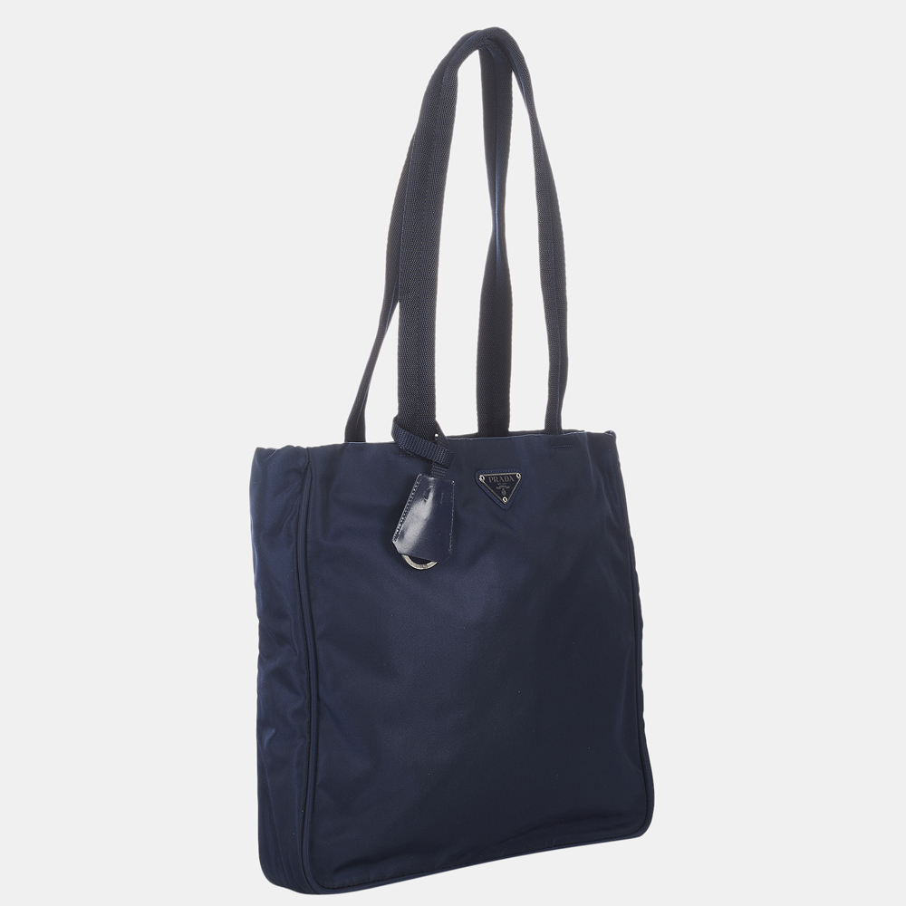 

Prada Blue Tessuto Tote Bag