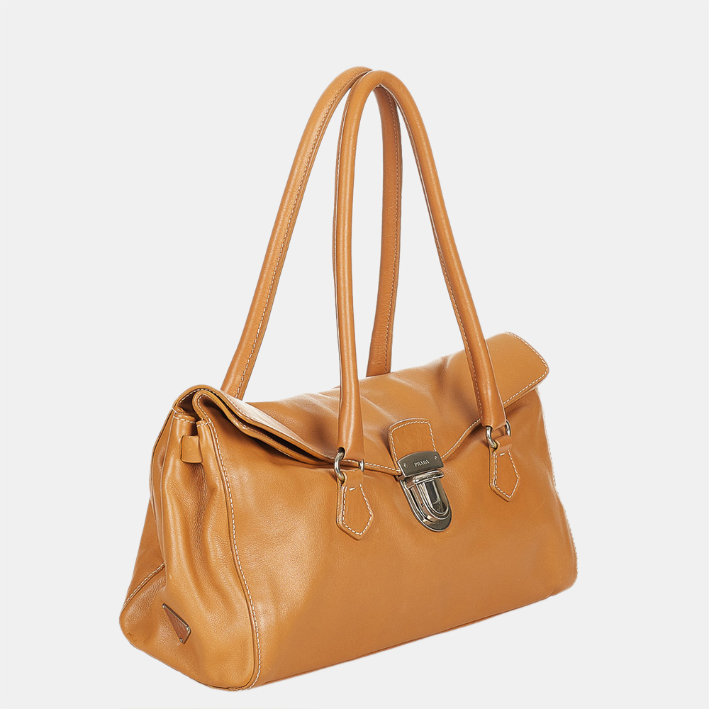 

Prada Brown Easy Leather Shoulder Bag