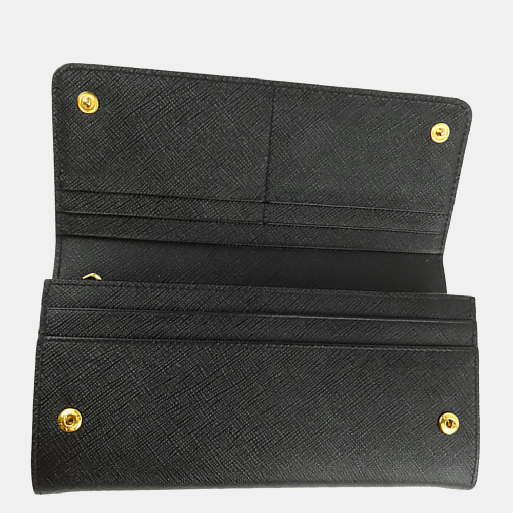 

Prada Black Leather Long Wallet