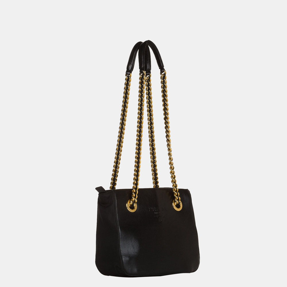 

Prada Black Leather Shoulder Bag