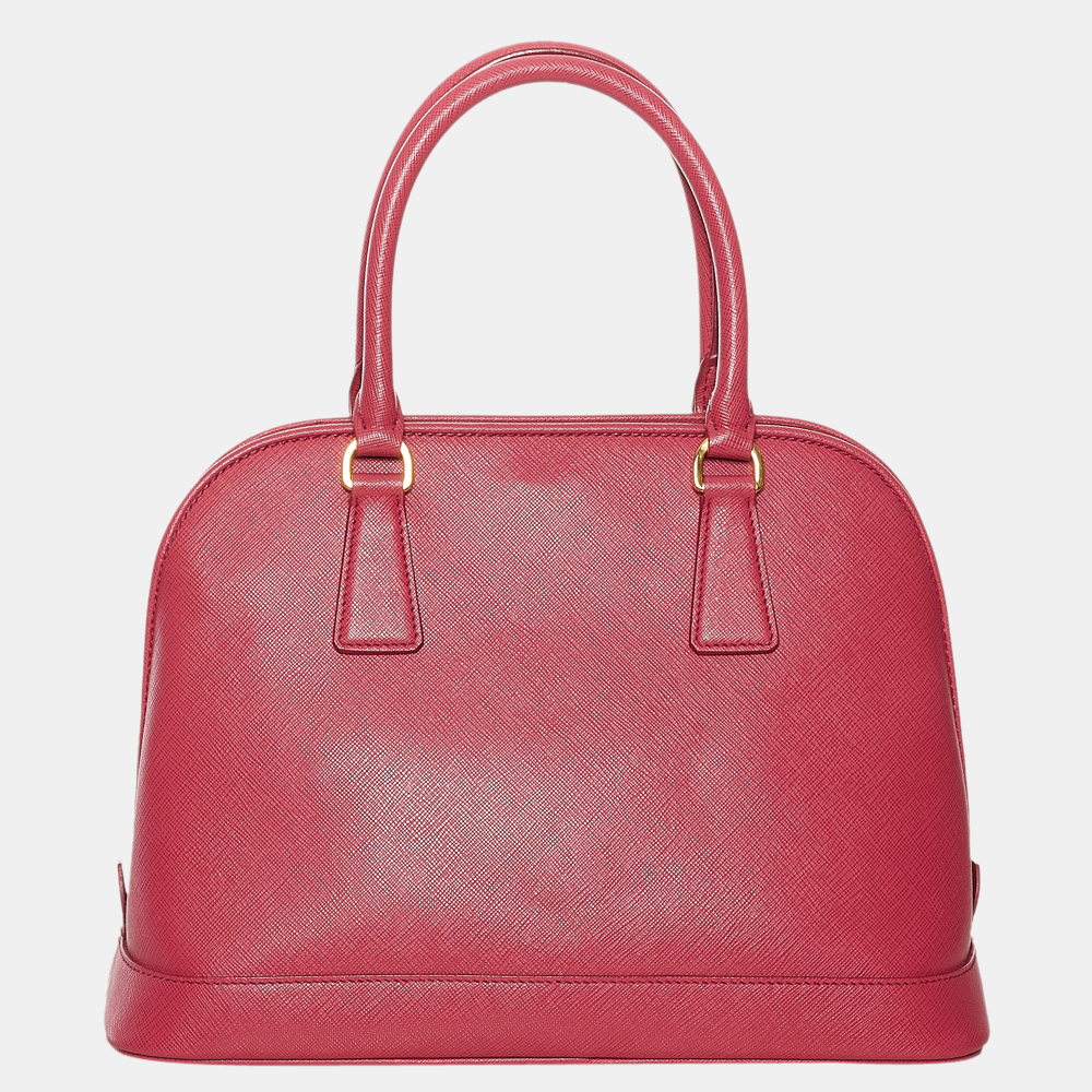 

Prada Red Saffiano Lux Promenade Satchel