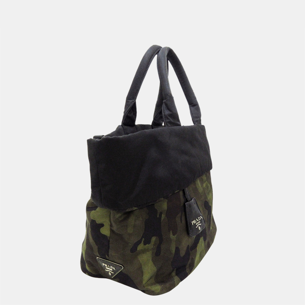 

Prada Brown Tessuto Reversible Camouflage Satchel