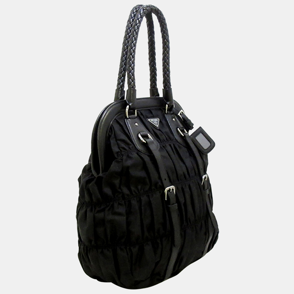 

Prada Black Gaufre Handbag
