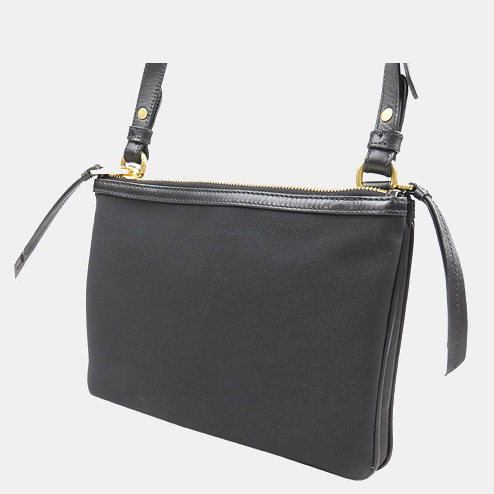 

Prada Black Canapa Logo Crossbody Bag