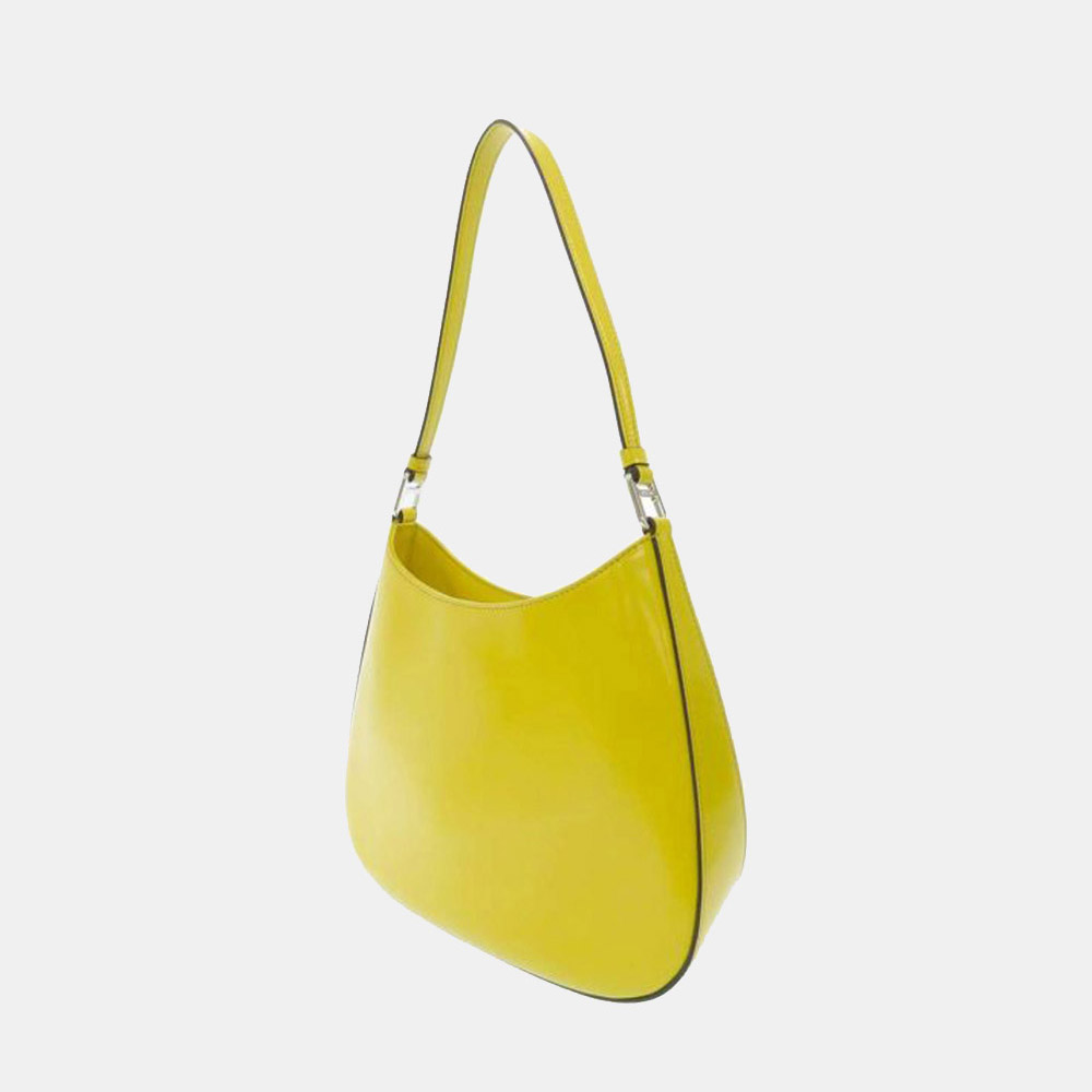 

Prada Yellow Cleo Leather Shoulder Bag