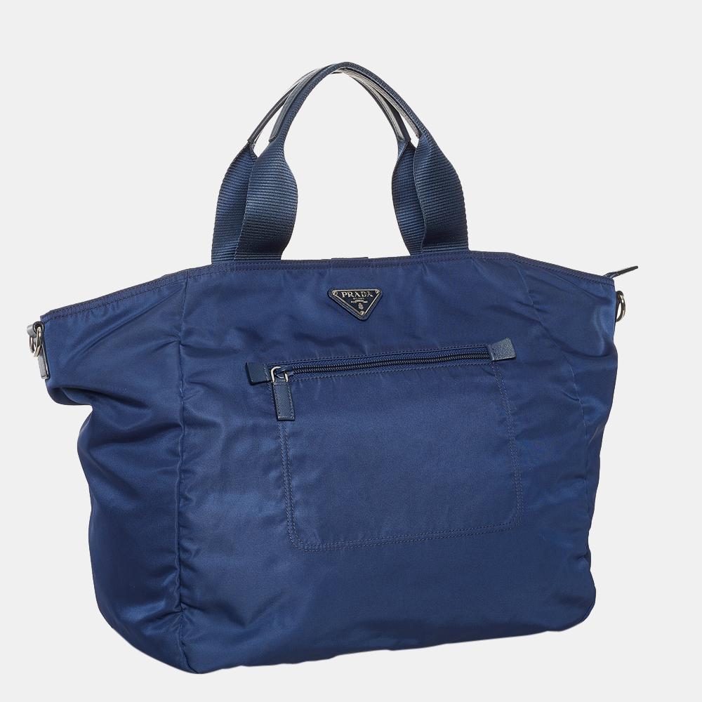 

Prada Blue Tessuto Satchel