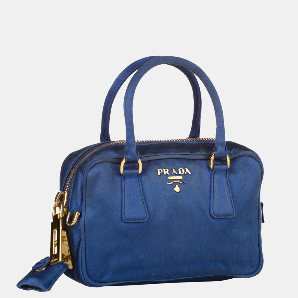 

Prada Blue Tessuto Satchel