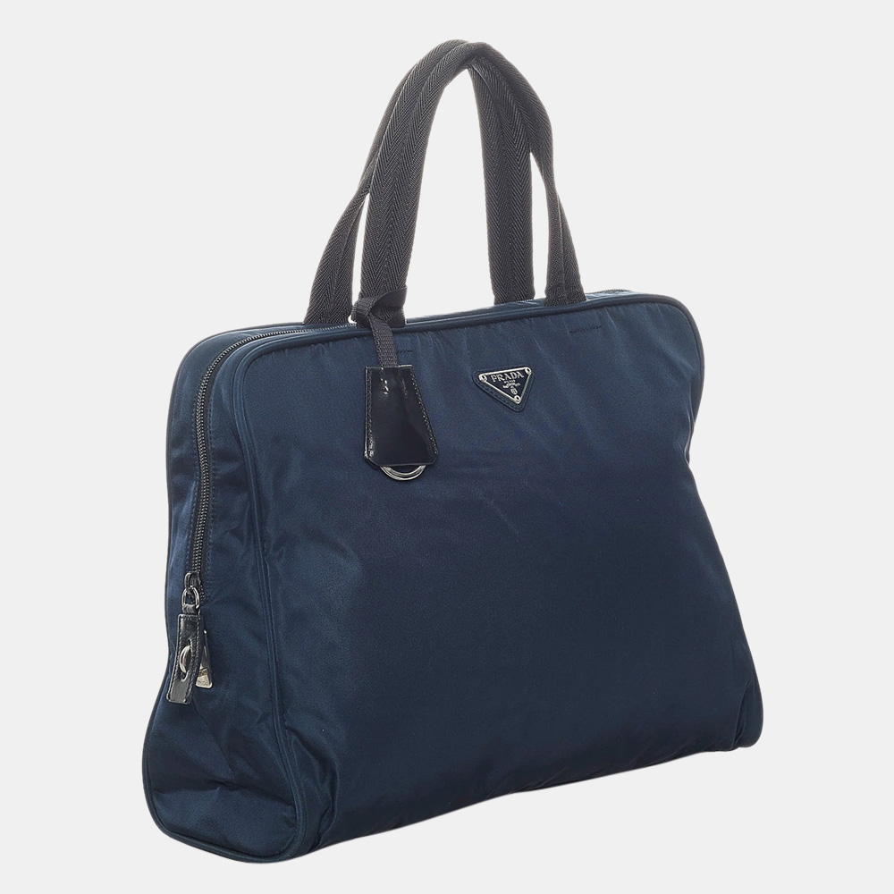 

Prada Navy Blue Tessuto Handbag