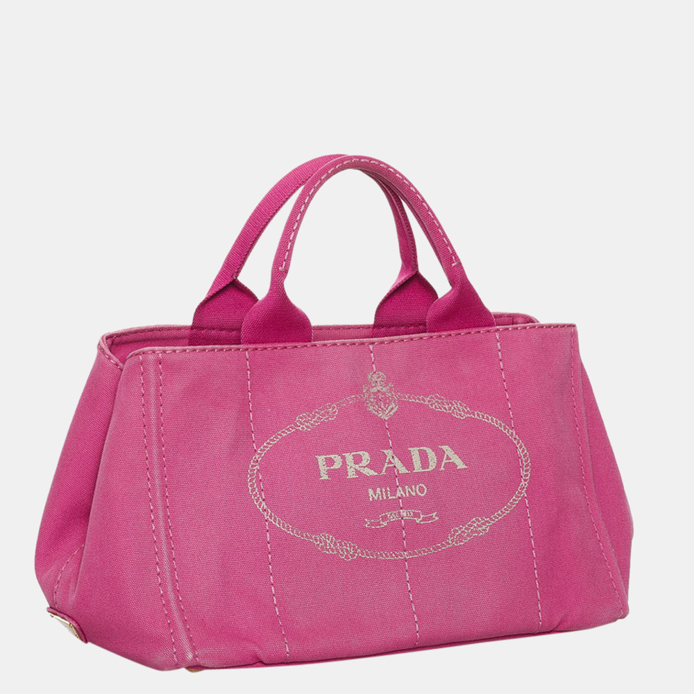 

Prada Pink Canapa Tote Bag