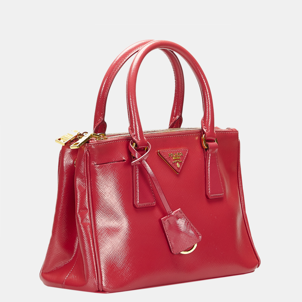 

Prada Pink Saffiano Vernice Double Zip